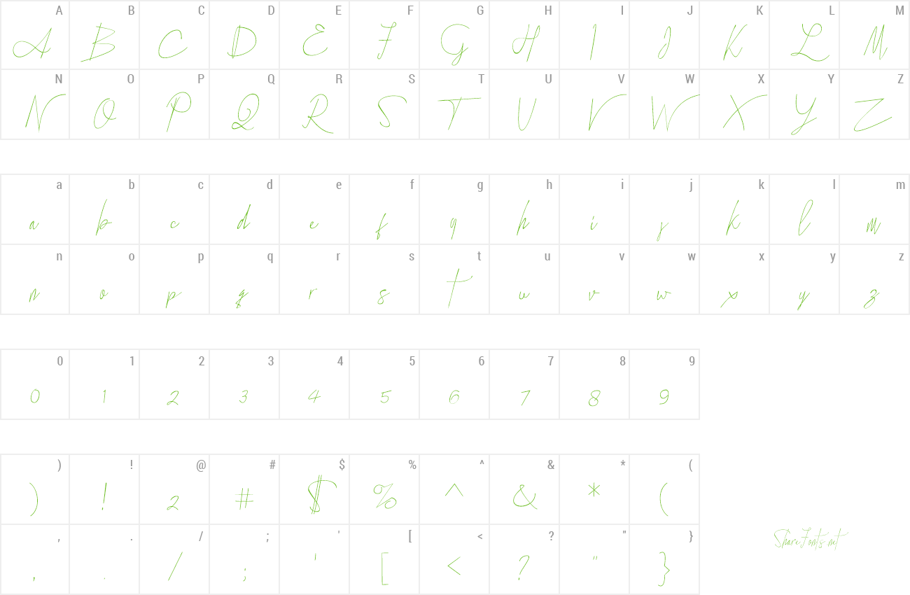 Font The Standing still preview